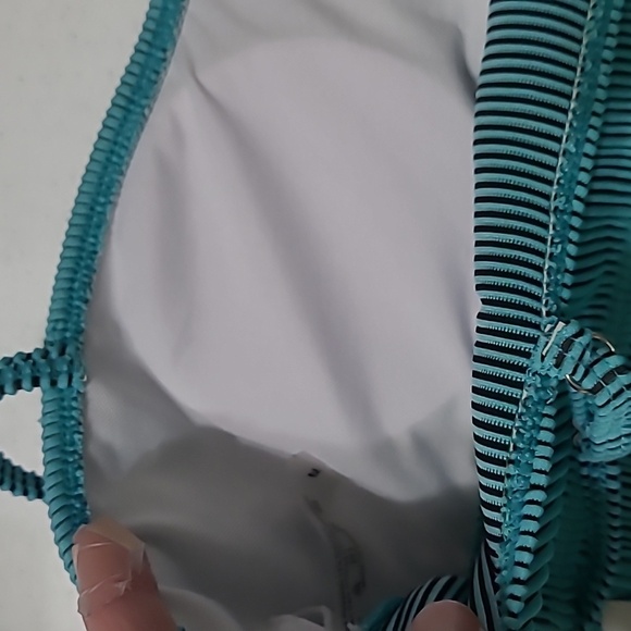 Unknown Brand women's Blue Ribbed Swimsuit Size Medium - Picture 3 of 9